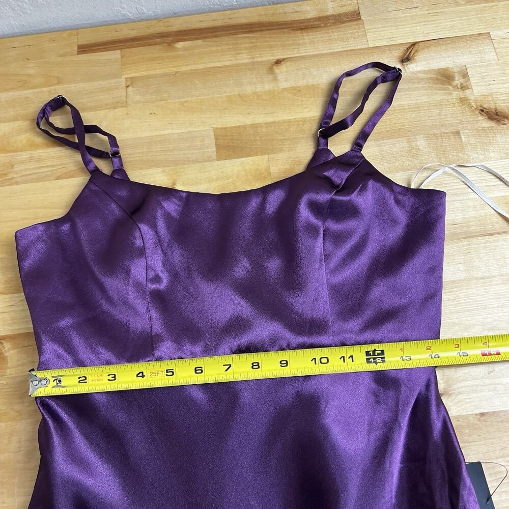 Lulu's Purple Satin Maxi Dress - Picture 12 of 14